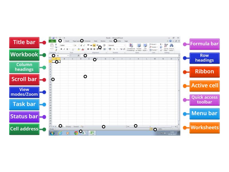 Excel window labels - Digital Students - Lesson 3 Using Excel Do Now ...