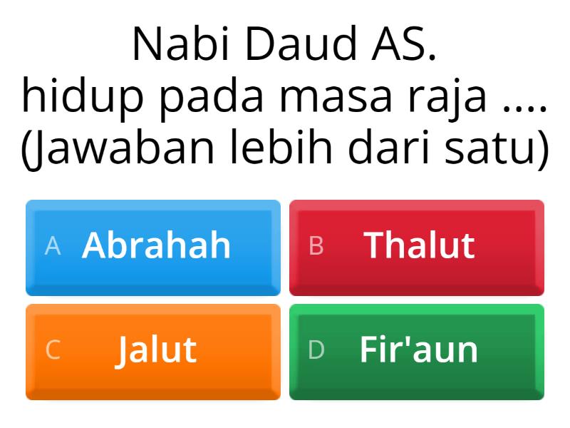 Soal Kisah Nabi Dan Rasul - Quiz