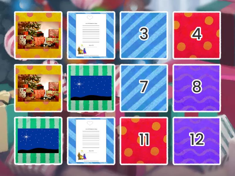 Jogo da memória - Nascimento de Jesus - Combine os pares