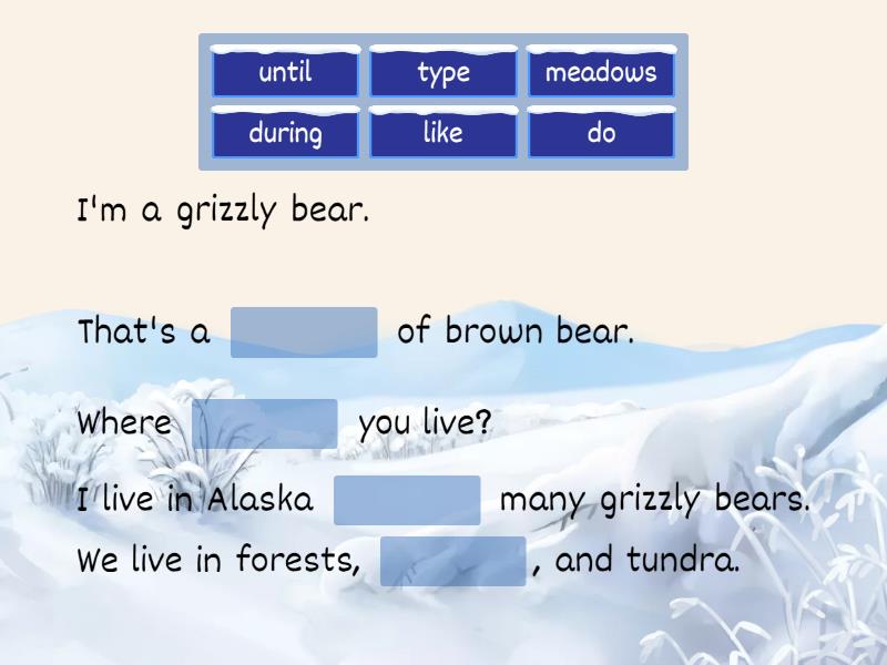 Grizzly bear (grammar check) - Missing word