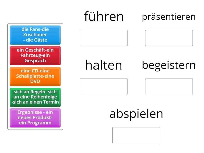 Vielfalt B1+ Lektion 10 - Group sort