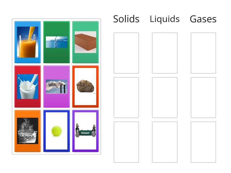 Wordwall_L12_Solids, Liquids and Gases_Post Reading Assessment - Group sort