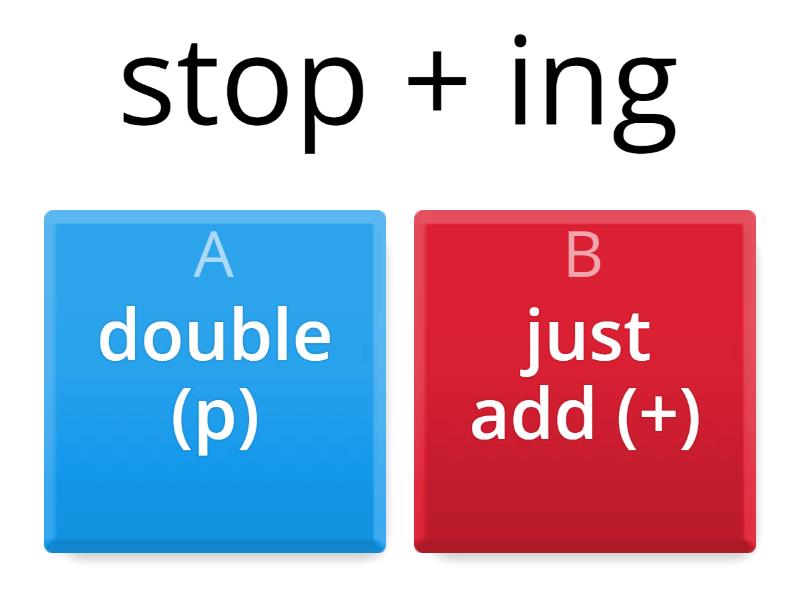 Doubling rule -ing - Quiz