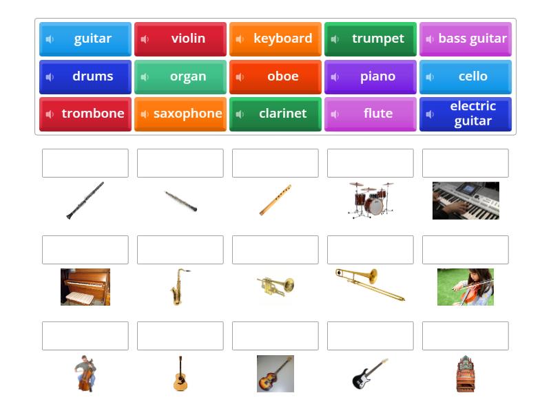 TS elementary Musical instruments - Match up