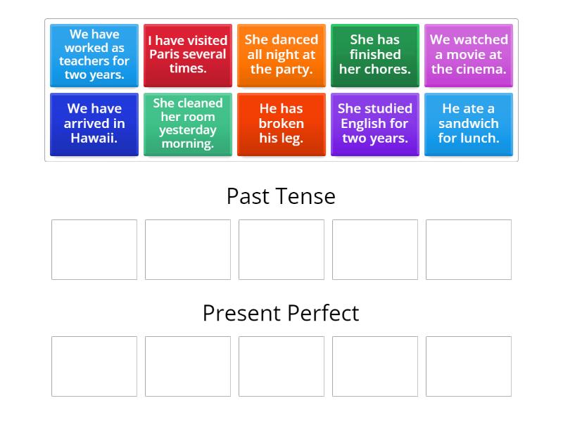 Put The Sentences In The Correct Group Group Sort