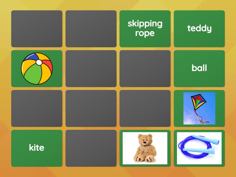 Beehive 1 Unit 2 Toys - Matching pairs