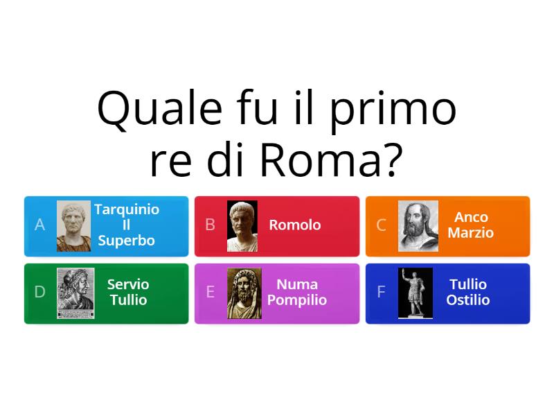 I SETTE RE DI ROMA - Quiz