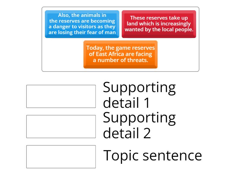 Rearrange the ideas into a coherent paragraph - Match up