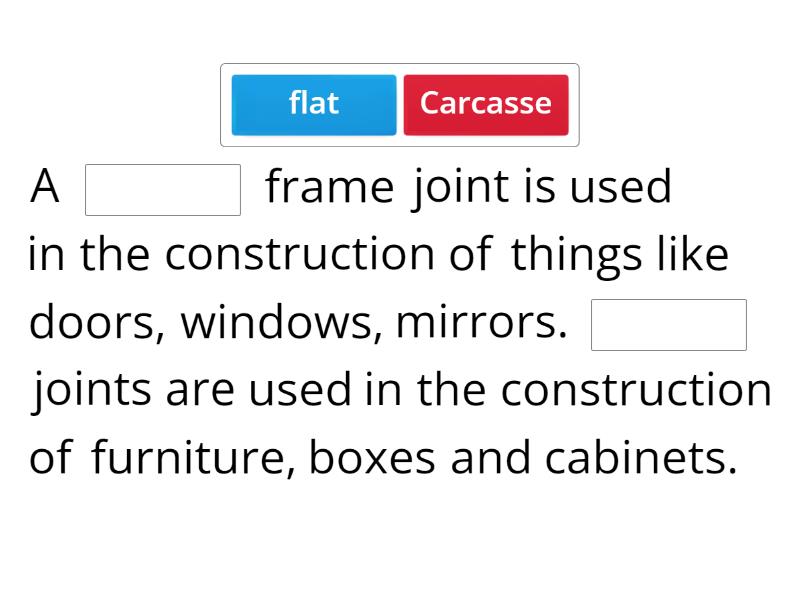 S2PW Wood Joints Positives & Negatives. Complete the sentence