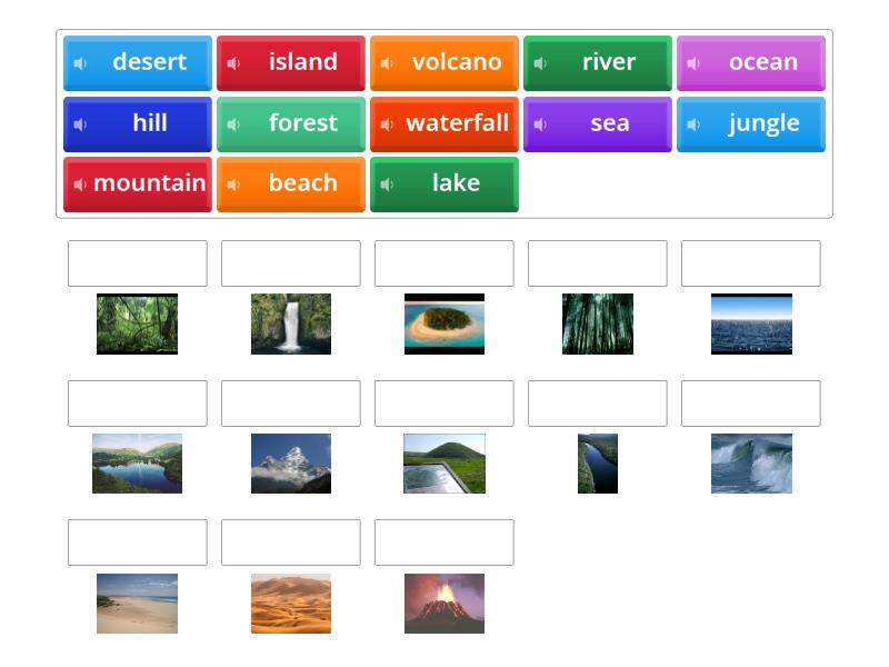 Think A2 - Geographical features - Match up