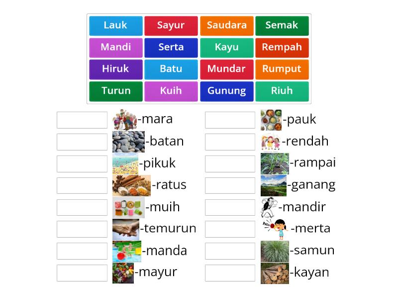 Kata Ganda Berentak TAHUN 3 - Match up