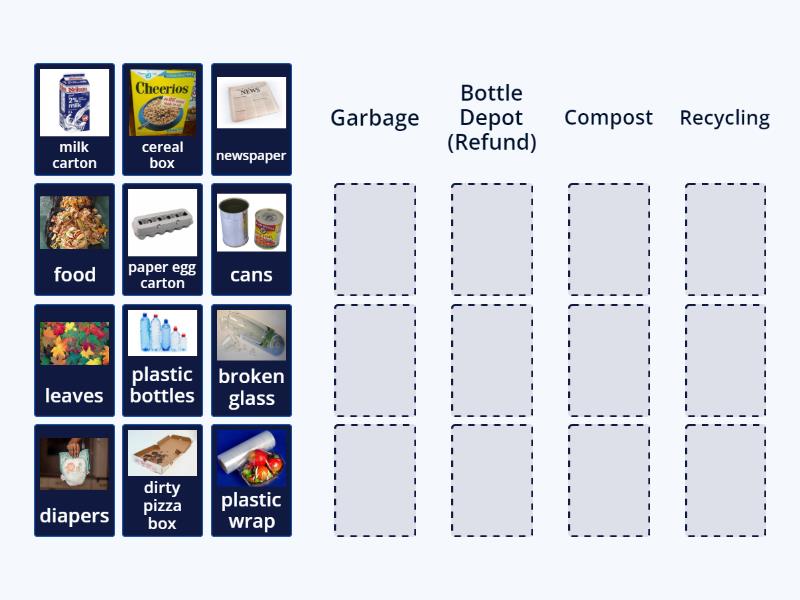 Sorting Waste - Group sort