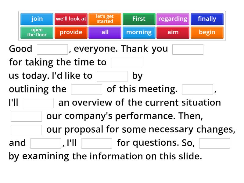 B1 Presenting Visual Information Expressions Review Complete The