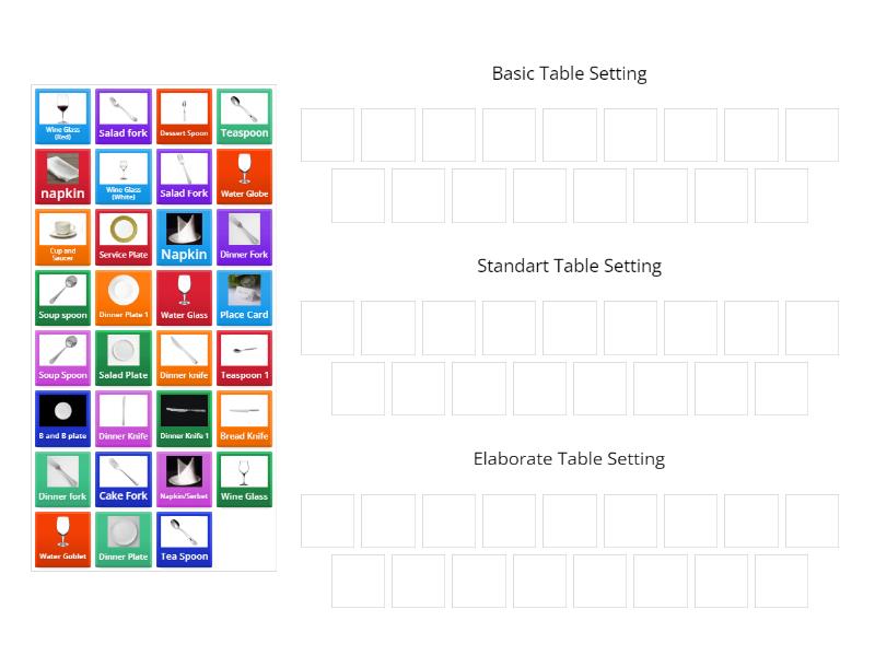 Table Set-up - Group sort