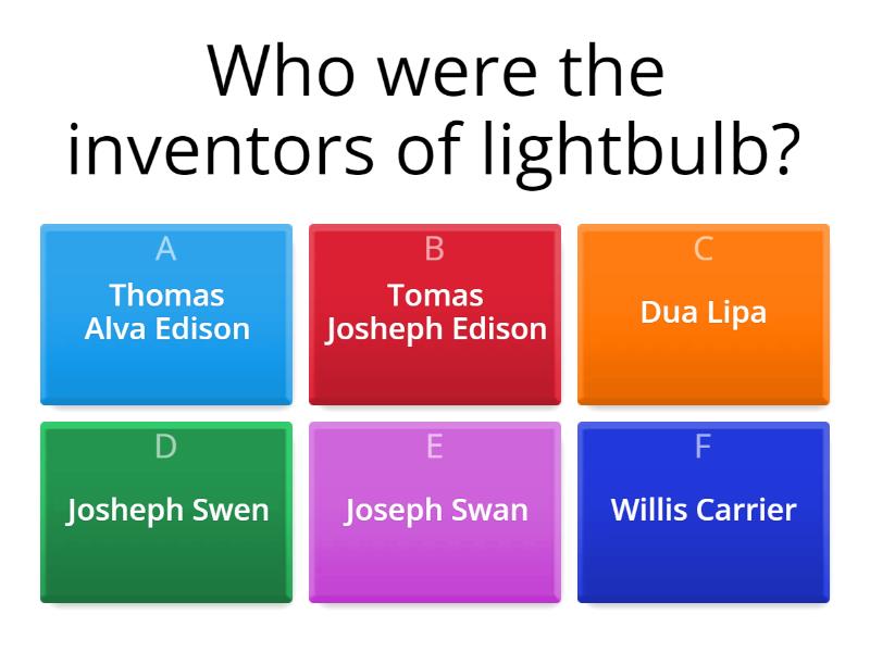 Light bulb Quiz
