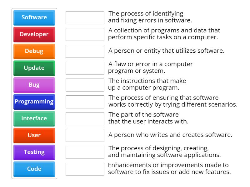 match-the-software-development-terms-with-their-definitions-match-up