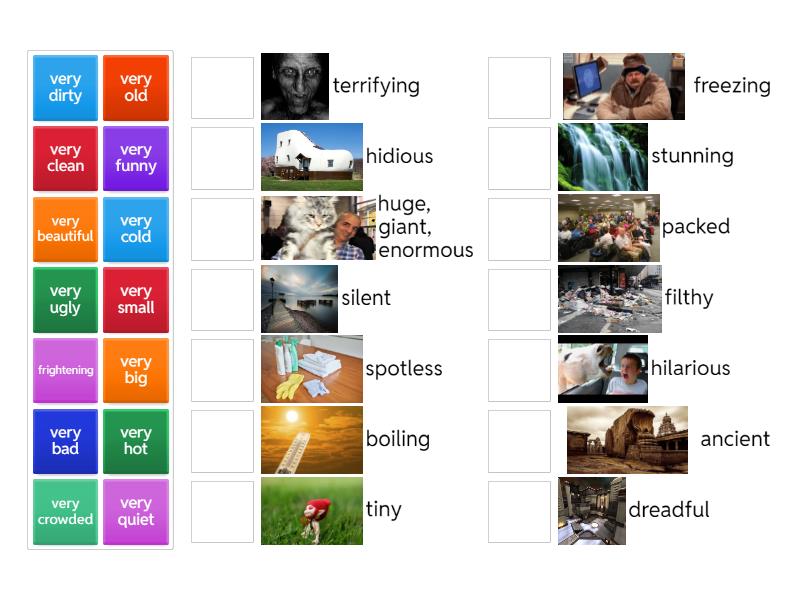 Extreme and normal adjectives - Match up