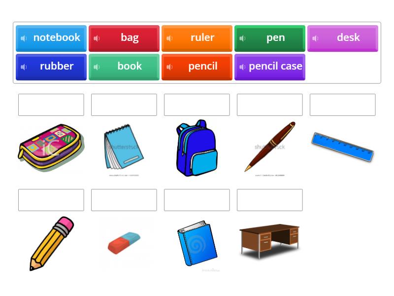 Classroom objects - Match up