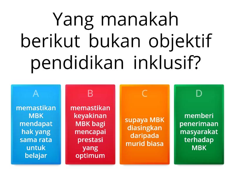 Program Pendidikan Inklusif (PPI) - Quiz