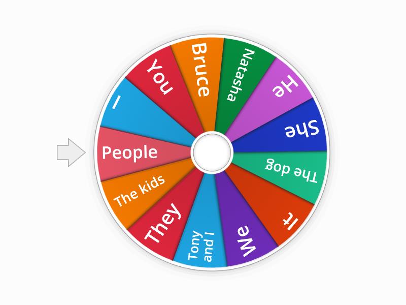 Personal Pronouns A1 - Random wheel