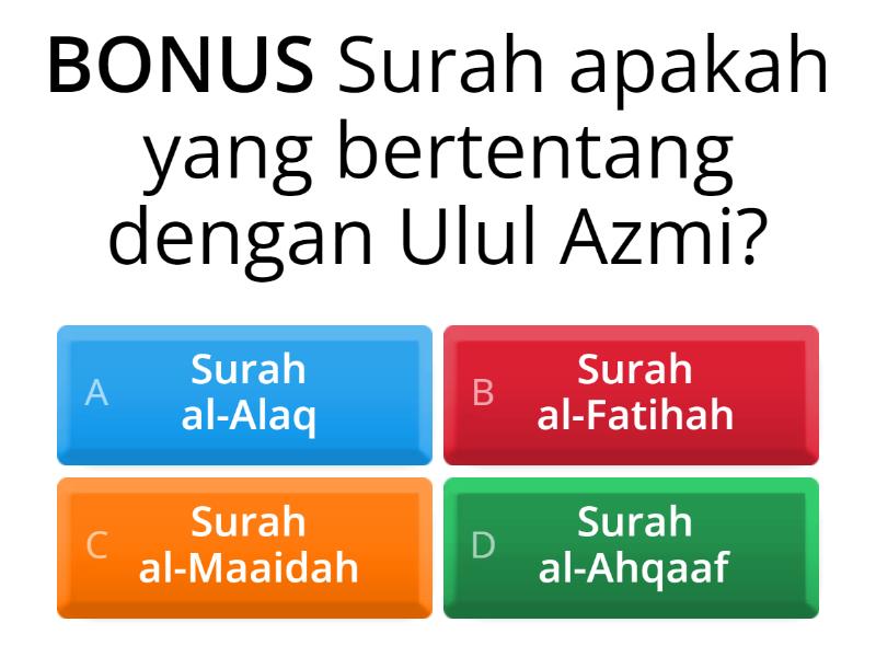 Nama - Nama Rasul - Quiz