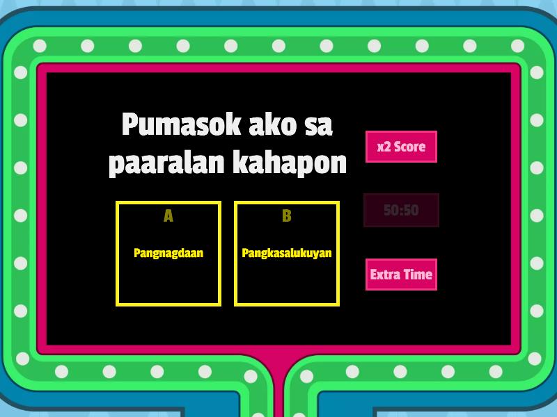 Pangkasalukuyan o Pangnagdaan - Gameshow quiz