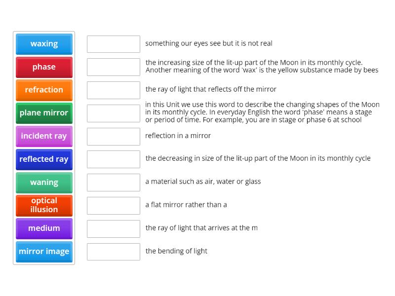 CPS6_Review Vocab Unit 6 - Match up