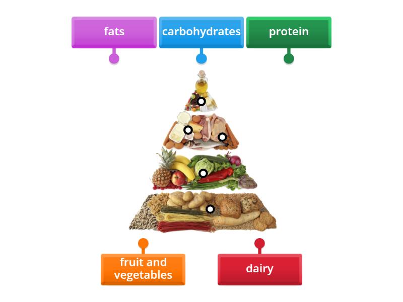 Pa2c Science - The food pyramid - Labelled diagram