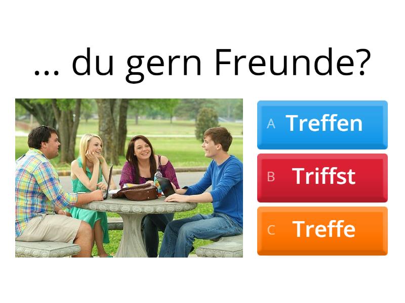 Fahren, Treffen, Lesen, Schlafen, Sprechen - Quiz