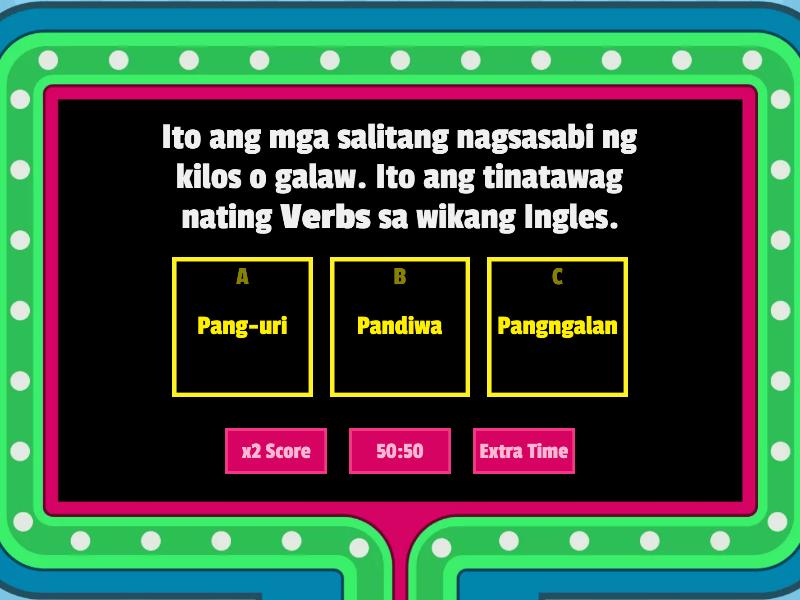 Aspekto Ng Pandiwa - Gameshow Quiz