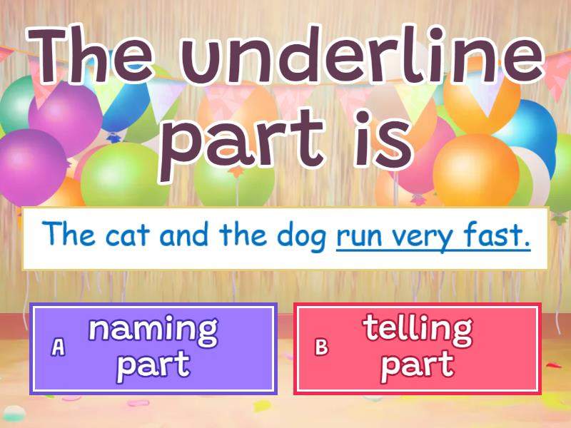 KG Naming and Telling part - Quiz