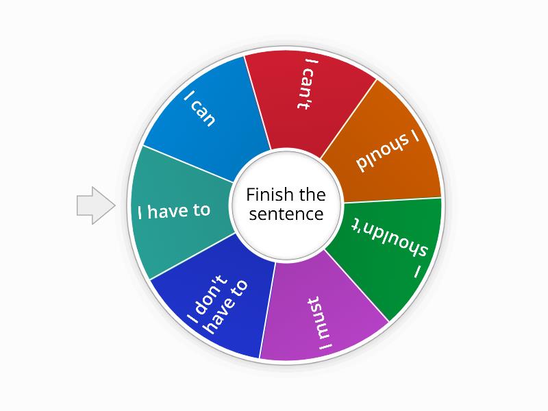 Modal verbs - G8 - Spin the wheel