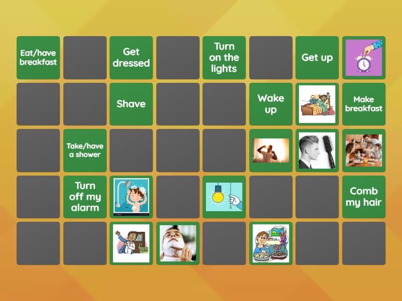 Daily routine pairs - Parejas