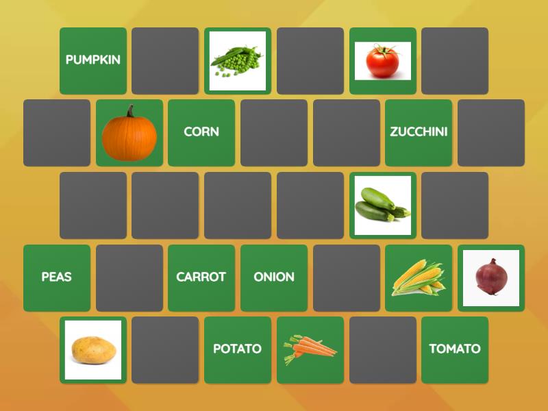VEGETABLES II - Matching pairs