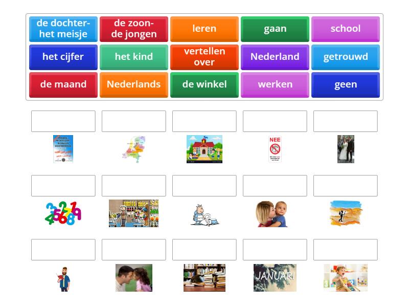 Thema 1 Taak 2 Woorden Leren Van De Woordenlijst Plaatje Woord