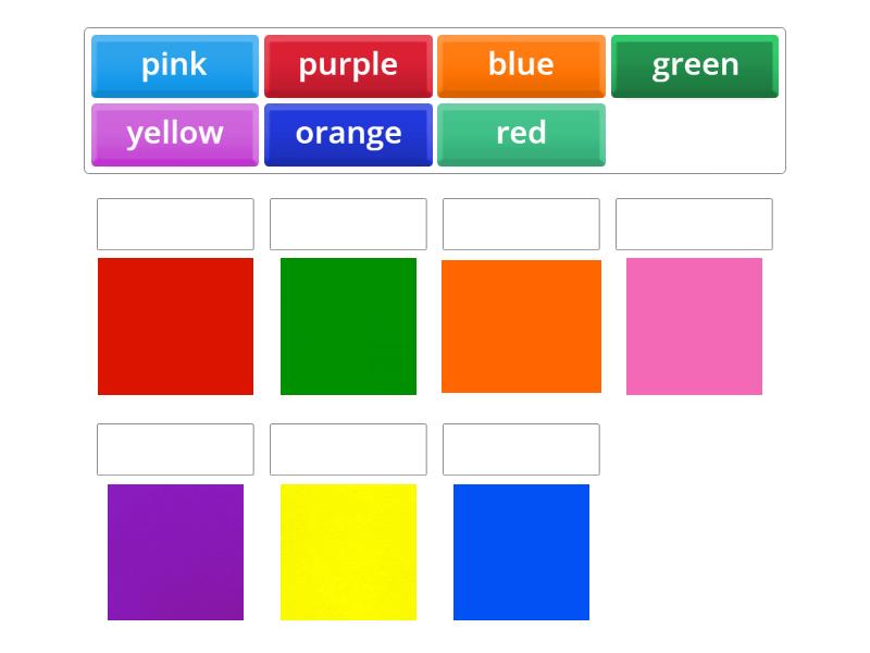 colours Kid's Box 1 Unit 1 - Match up
