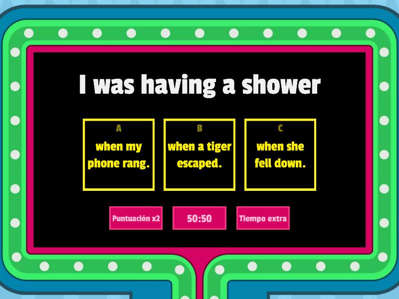 Match the sentences halves. - Gameshow quiz