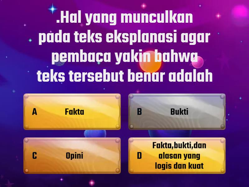 Teks Eksplanasi - Quiz