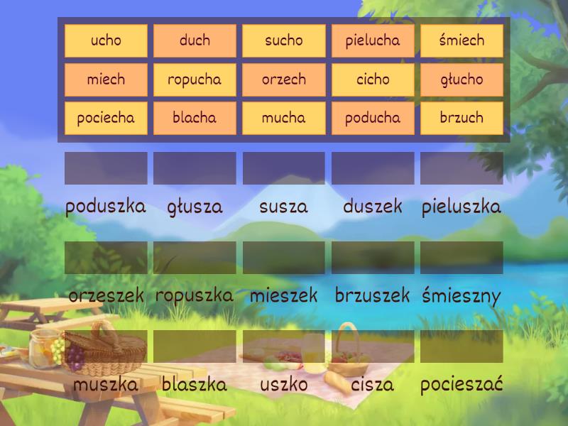 Wymiana Ch Na Sz Przykłady Wymiana ch na sz - Match up