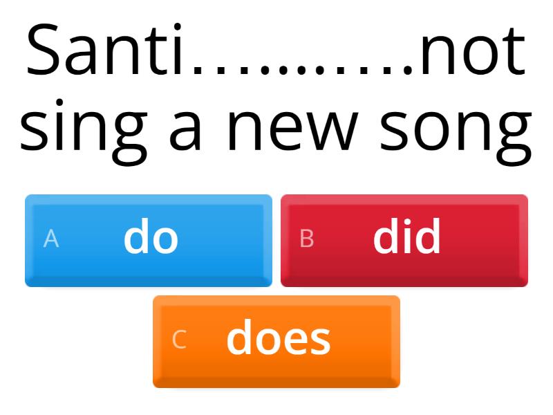 Bahasa inggris penggunaan do does quiz
