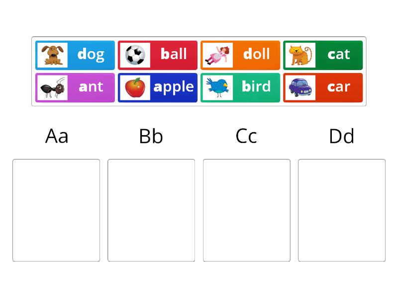 Phonics abcd - Group sort