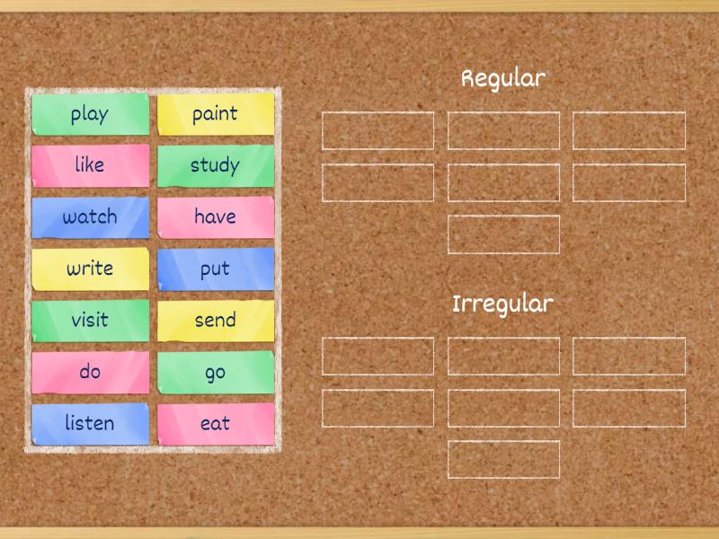 Past Simple. Regular & Irregular Verbs - Group sort
