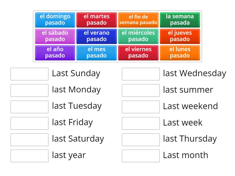 past-tense-time-phrases-match-up