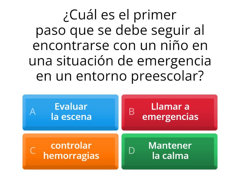 primeros auxiliares - Quiz
