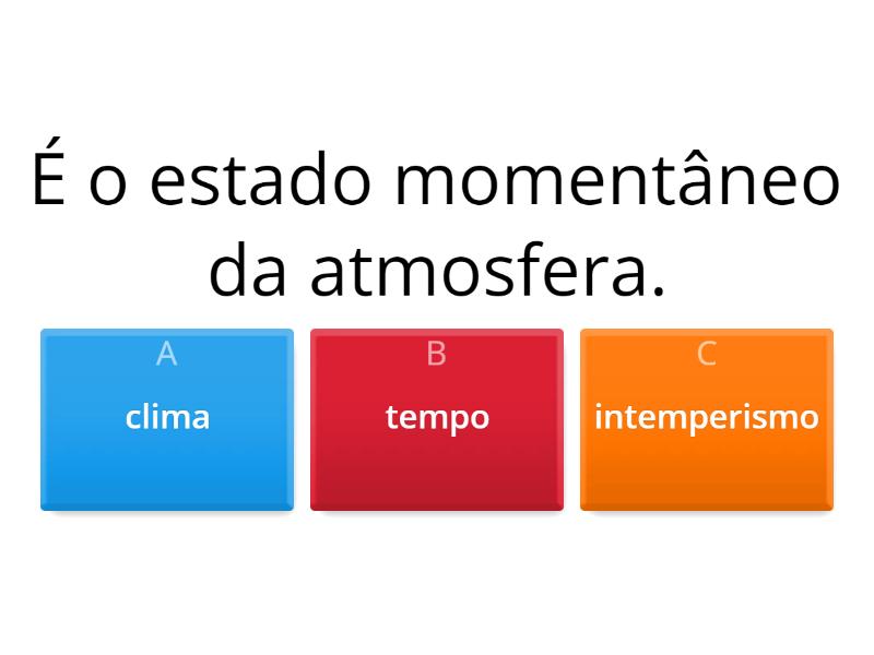 Tempo E Clima - Quiz