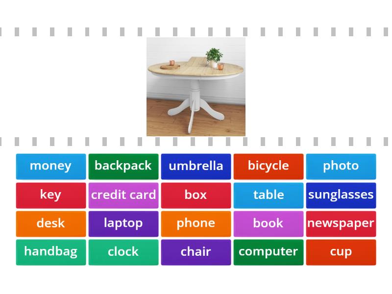 Roadmap A2 2B Vocabulary Everyday objects - Find the match