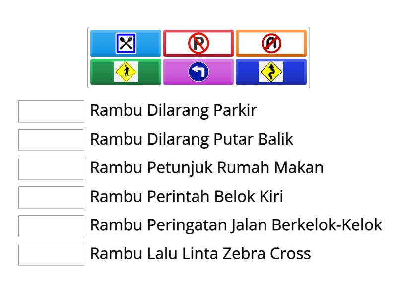 Cocokan Rambu Lalu Lintas Berikut Une Las Parejas