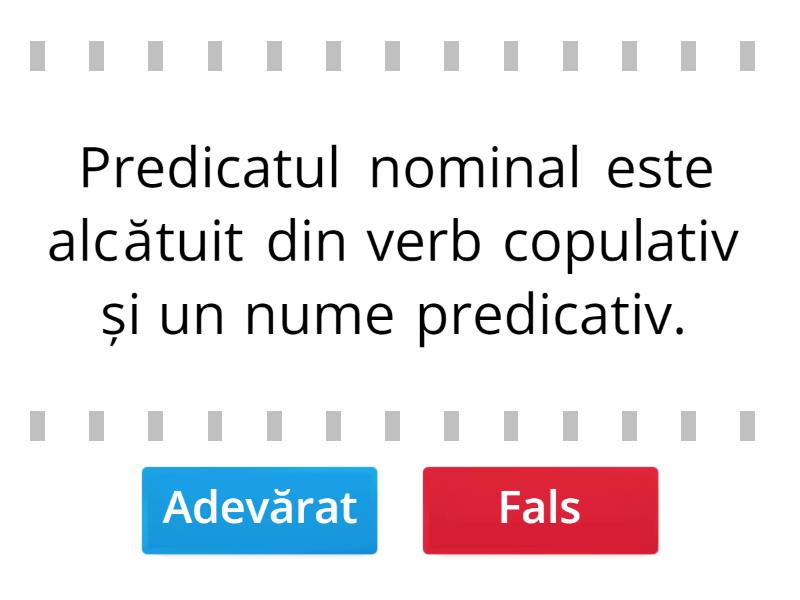 predicatul verbal si nominal clasa 4