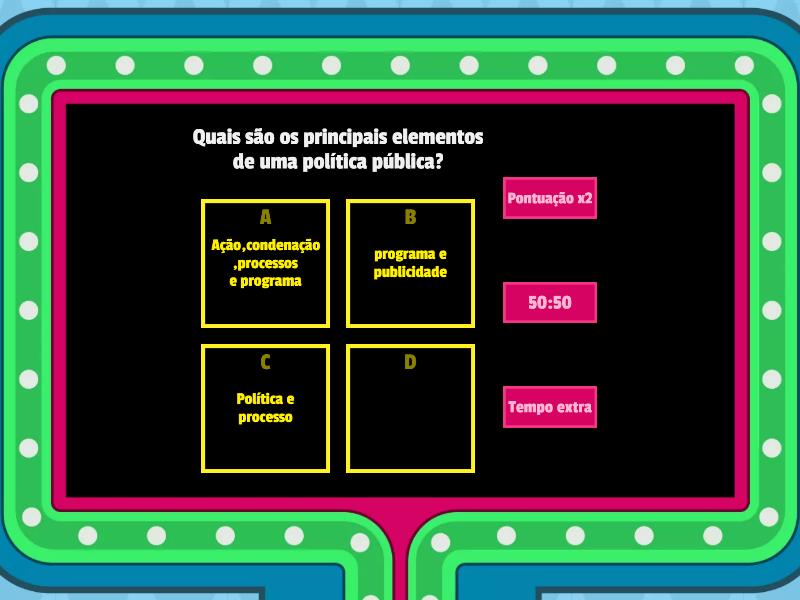 Politicas Publicas - Gameshow Quiz