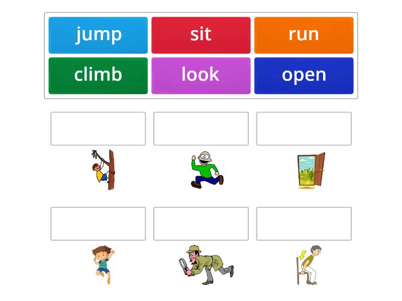 action verbs 1 - Match up